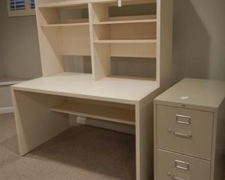 WORK STATION AND FILE CABINETS