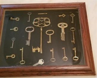 Keys artwork, including old jail key