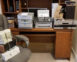 office, lots of electronics, some vintage