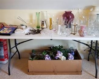 Vases, florals, some crafts items
