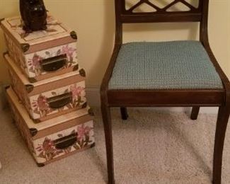 vintage chair and box set