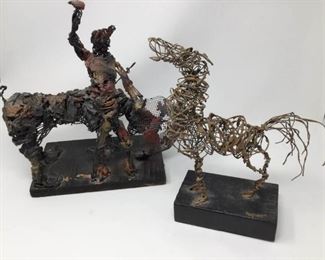 Two Wire Sculptures in brutalist style https://ctbids.com/#!/description/share/214759