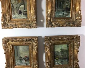 Quartet of Italian Paintings by R. Vellini https://ctbids.com/#!/description/share/215144