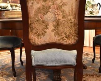 Set of eight mahogany dining room chairs