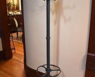 Vintage or antique heavy cast iron coat rack/umbrella stand