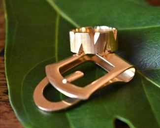 14K ring and money clip