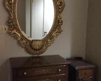 Hand carved gilt mirror