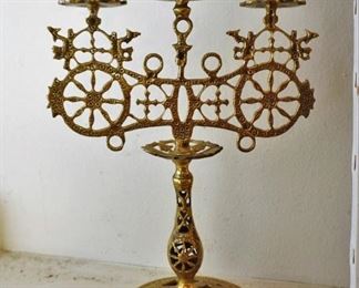 Brass candelabra