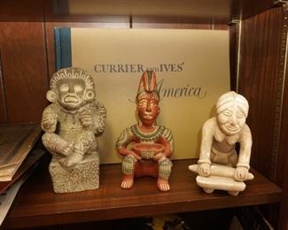 Central American art statues