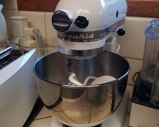 One of the two KitchenAid mixers