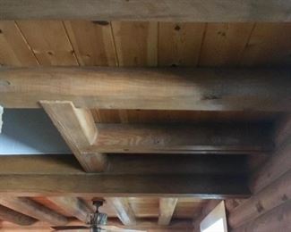 Wood ceiling beams 