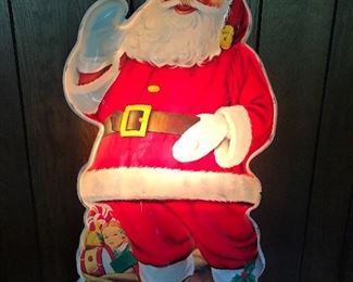 Vintage lighted Santa