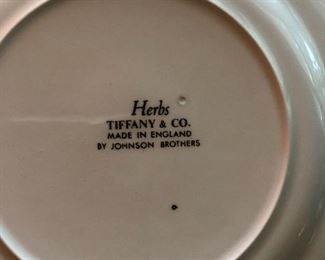 Set of 4 Tiffany and Co plates