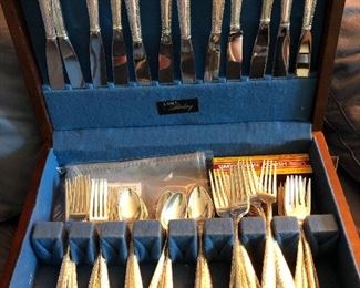 Gorham sterling flatware set.
