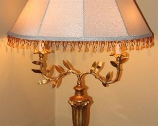 Vintage Italian Florentine 2 Arm Table Lamp