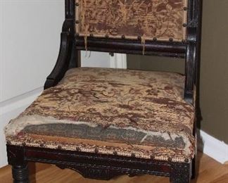 Antique Walnut Eastlake Side Chair (all Original)