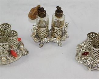 Vintage Sam Fink Lipstick Holders and 2 Bottle Spray Perfume Holder