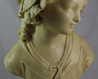 Vintage Grinam Niam (Paris) French Maiden Sculpture (18”H x 10”W)