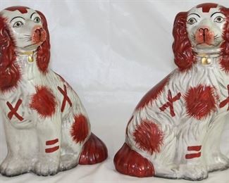 Reproduction Staffordshire Style Spaniel Dog Figurine