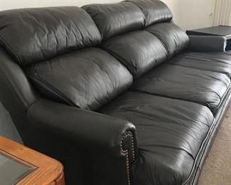 Leather Sofa with 2 matching recliners 