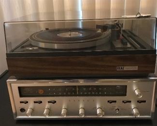 Vintage Elac Miracord 760 West Germany Record player like new, Sansui model 1000 receiver 