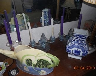 Depression Glass Candlesticks
