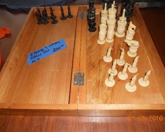Ebony and Ivory Chess Set