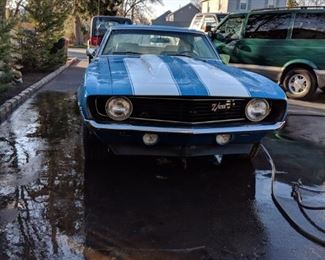 Manual 4 Speed, Chevy 350 Motor, 373 Posi Rear, 10 Bolt Rear, Body Work And Paint Job Were Done By A Professional, Blue With White Rally Stripes *Non Matching Numbers (asking price: $20,000) Car can be shown at 9:00 am Morning of Sale.