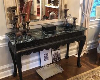 MARBLE TOP CONSOLE TABLE
