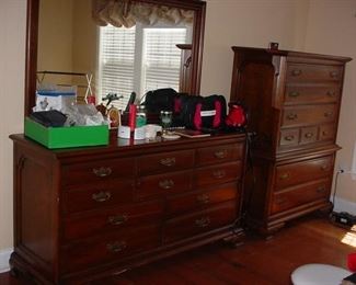 Nice bedroom dresser with mirror, chest of drawers, and nite stand not shown