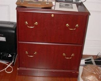 Very nice 2 drawer wood file cabinet