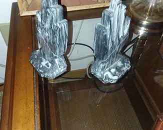 Onyx praying hands book ends