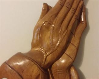 Beautiful Wooden carved praying hands