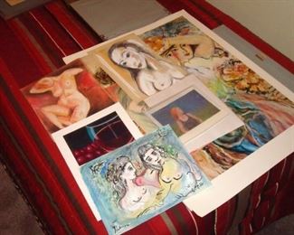 Various artists prints.
