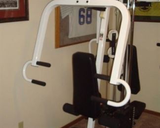 Tuff Stuff Muscle three exercise machine. Will have to be  dis-assembled to get it out of the basement. Bring tools!!
