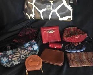 Dooney and Bourke Handbag, Coach Coin Purse, Dooney and Bourke Coin Purse, and Variety of Others