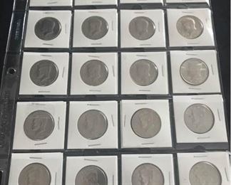Twenty JFK US Half Dollars