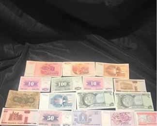 Twenty One Pieces of Paper Money