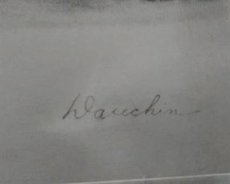 Vintage Levin Dauchin How Are You? Fox Terrrier Print Signed Framed #2