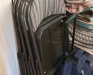 Folding chairs and card table