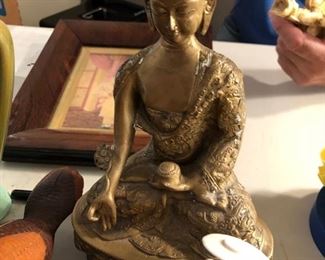 Old brass Kwan Yin