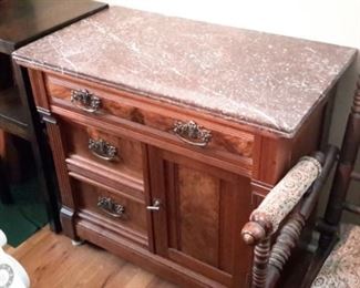 Beautiful marble top cabinet.