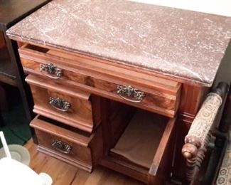 Beautiful marble top cabinet.