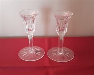 Waterford 5 3/4" candle holders.