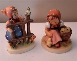 Hummel Goebel "Signs of Spring" and "Girl with Chicks".