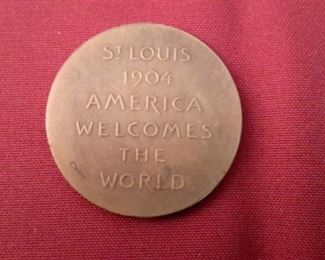 1904 St. Louis America Welcomes the World coin