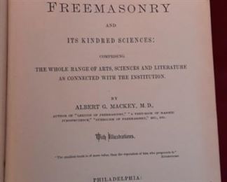 "Encyclopedia of Freemasonry" by Albert Mackey, first edition.