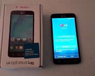 LG Optimus L90 phone with box, factory reset, in like new condition!