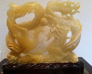 Asian Stone Dragon Sculpture https://ctbids.com/#!/description/share/212891