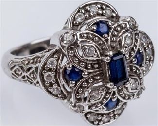 Lot 5 - Jewelry Sterling Silver CZ Cocktail Ring